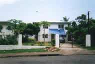 Our old house, with new fence
